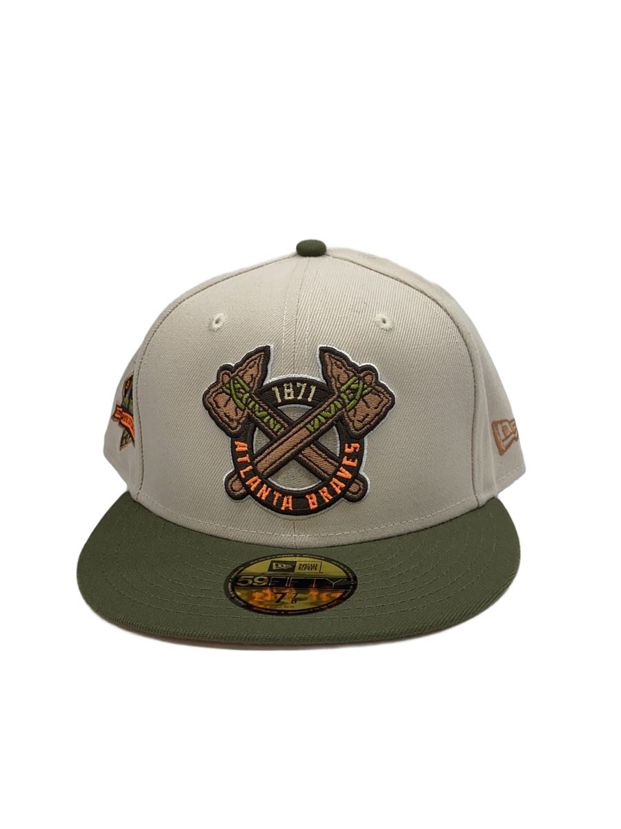 【中古】NEW ERA◆旗がしら/7 7/8/ポリエステル/BEG/無地/メンズ【服飾雑貨他】
