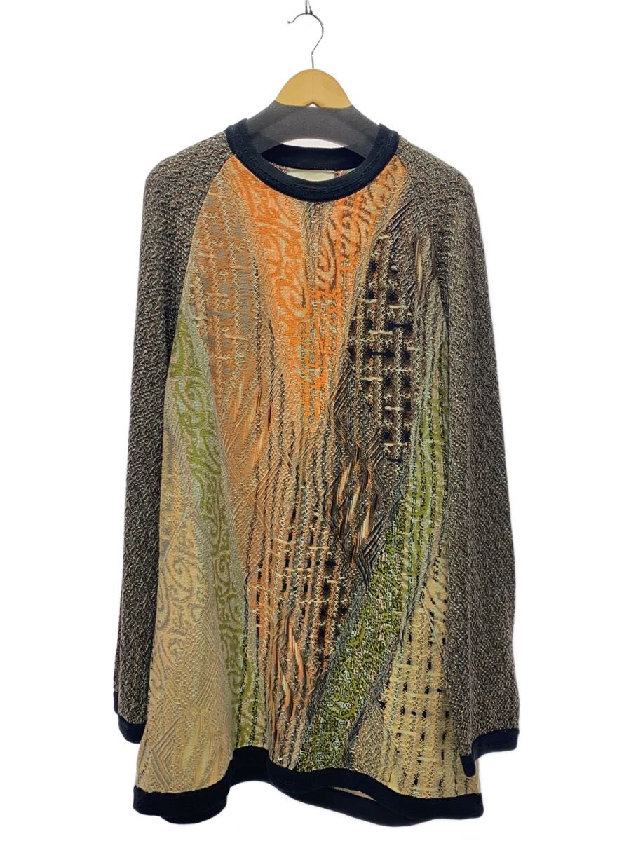 【中古】COOGI◆編み物・プルオーバー(朦々たる)/--/綿織物/マルチ色つや/総柄【メンズウェア】