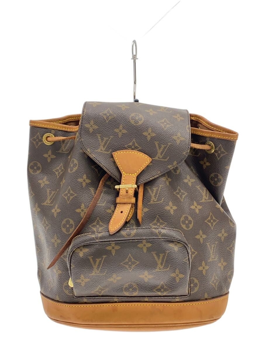 【中古】LOUIS VUITTON◆モン掏摸MM_モノグラム・帆布/PVC/BRW【御徒面子】