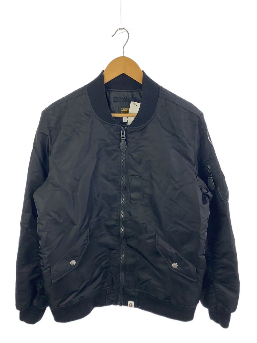 【中古】A BATHING APE◆フライトジャケット/L/ポリエステル/BLK/001GDD201002X【メンズウェア】|2nd STREET 店