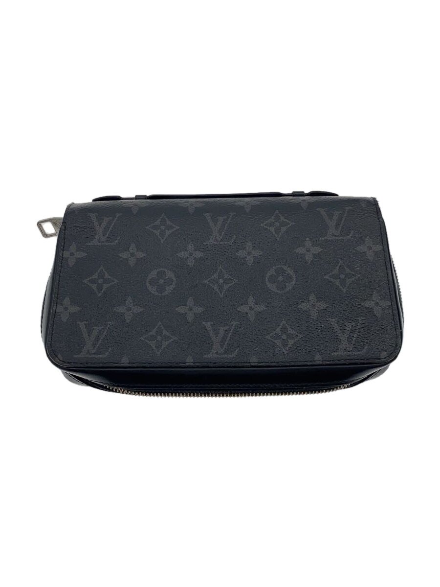 【中古】LOUIS VUITTON◆ジッピーXL_モノグラム・エクリプス_BRW/PVC/BLK/メンズ//【服飾雑貨他】