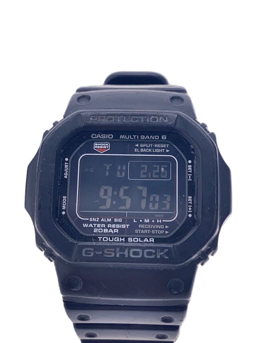 【中古】CASIO◆ソーラーウオッチ/G-SHOCK/デジタル/BLK【服飾雑貨他】