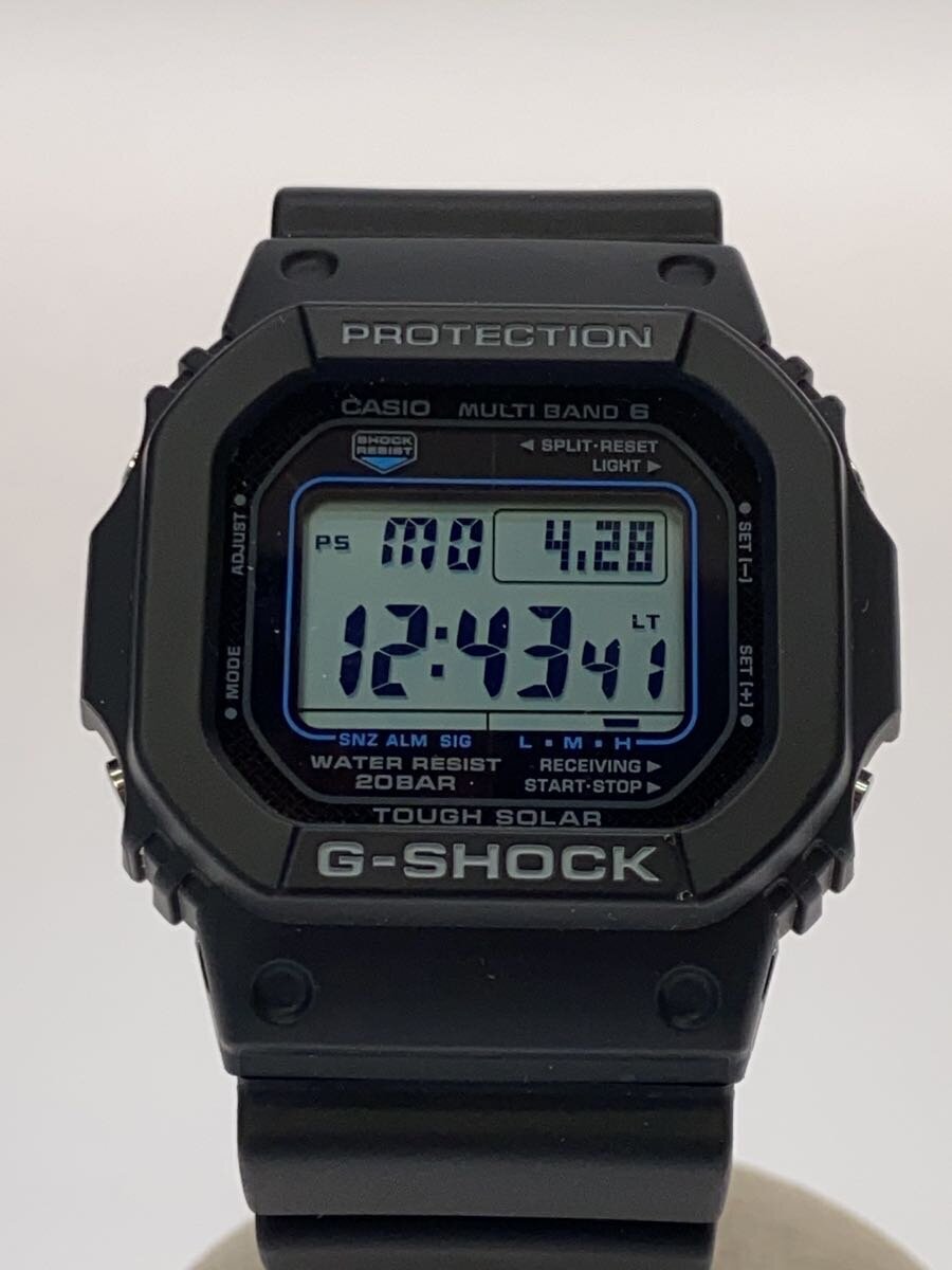 【中古】CASIO◆ソーラーウオッチ_G-SHOCK/デジタル/天然ゴム/GRY/BLK/黒いこと/黒【服飾雑貨他】