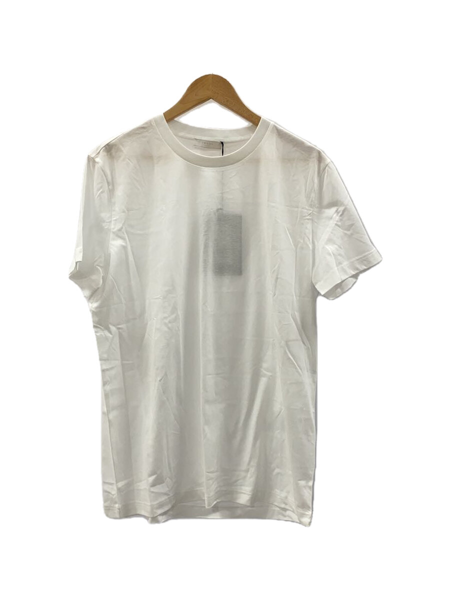 【中古】PRADA◆ティーシャツ/XL/綿織物/WHT/無地/デオキシリボ核酸829//【レディース御召しもの】