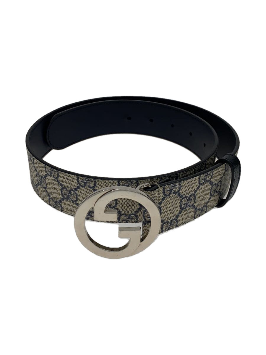 【中古】GUCCI◆Gバックル/GGスプリームキャンバス/レザー/ベルト/キャンバス/GRY/総柄/メンズ/703147//【服飾雑貨他】｜2ｎｄ STREET 店