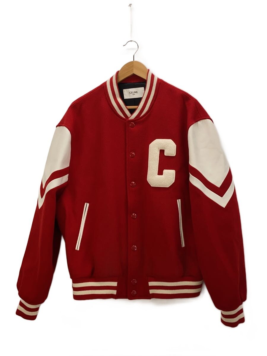 【中古】CELINE◆スタジャン/52/ウール/RED【メンズウェア】|2nd STREET 店