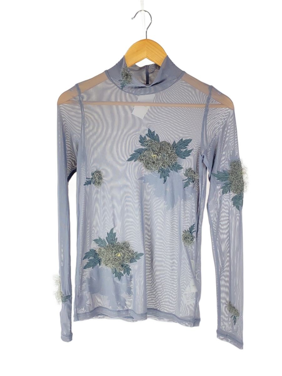 【中古】AMERI◆UND 3D FLOWER SKIN TOP/長袖カットソー/FREE/ナイロン/GRY【レディースお召しもの】