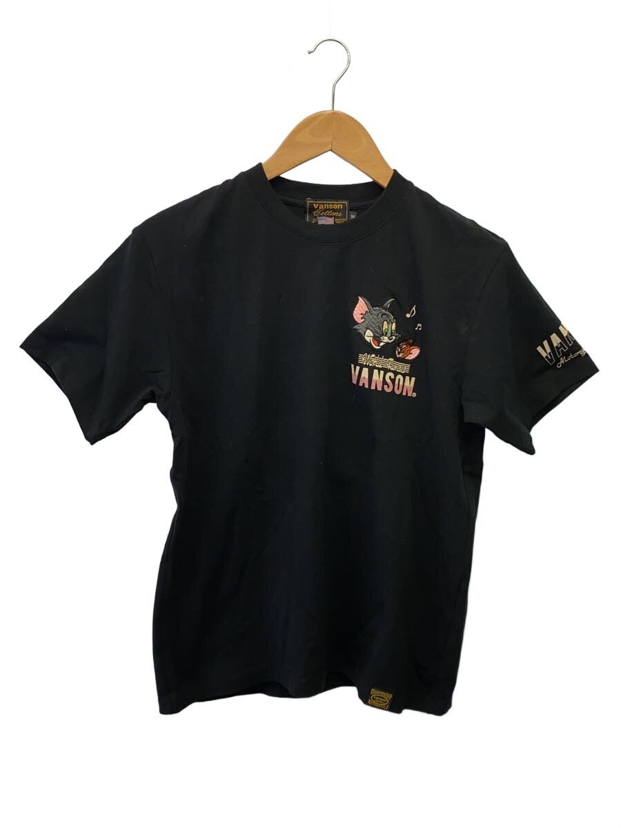 【中古】VANSON◆プルオーバー/M/綿織物/BLK/TOMandJERRY【メンズウェア】