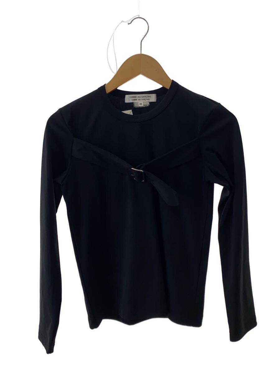 【中古】COMME des GARCONS◆長袖ティーシャツ/XS/ポリエステル/BLK/無地/RT-T023//【レディース御召しもの】