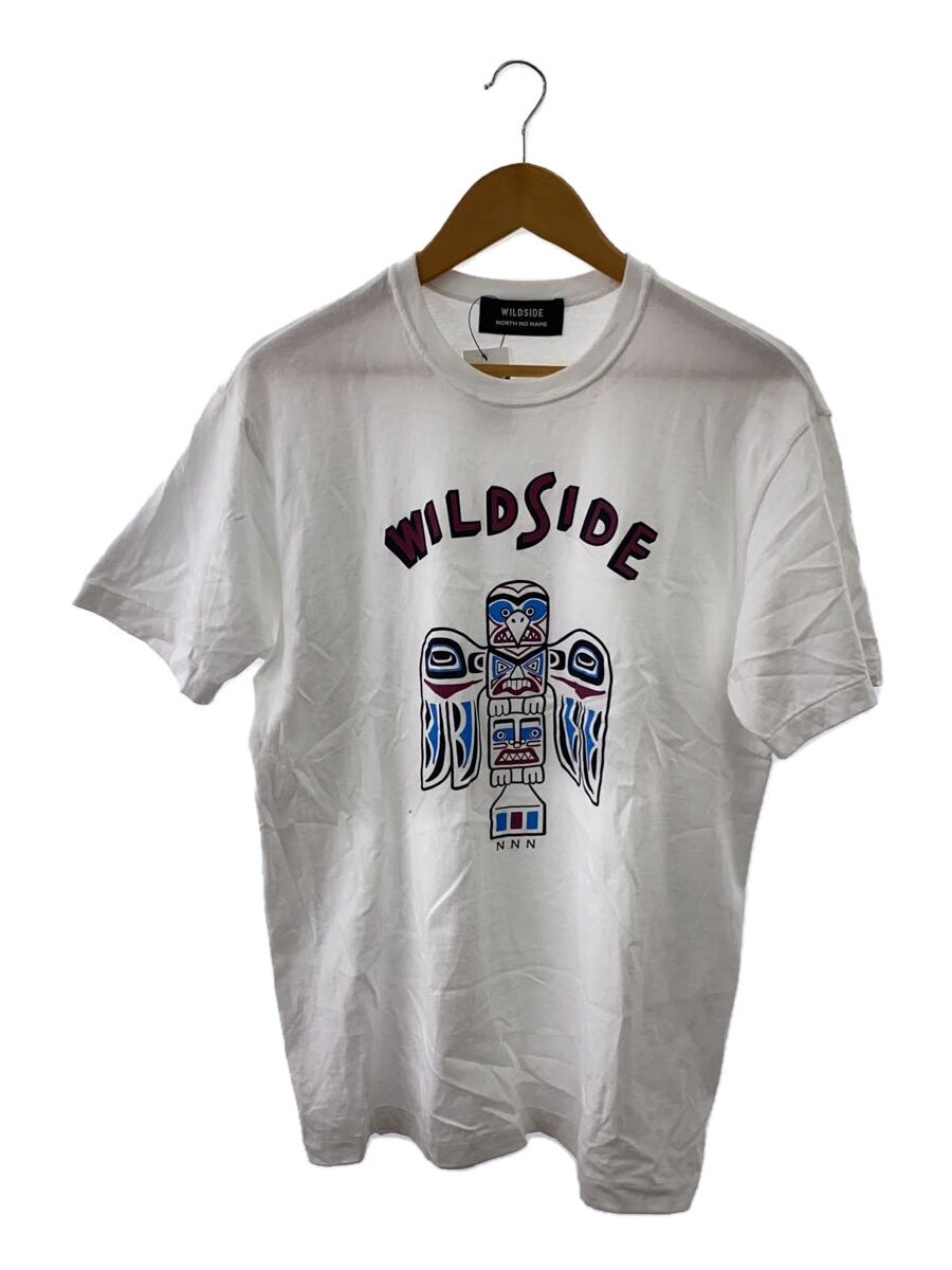 【中古】WILDSIDE YOHJI YAMAMOTO◆TOTEM POLE T-shirt/プルオーバー/2/綿織物/WHT/無地/SS-T60-003//【メンズウェア】