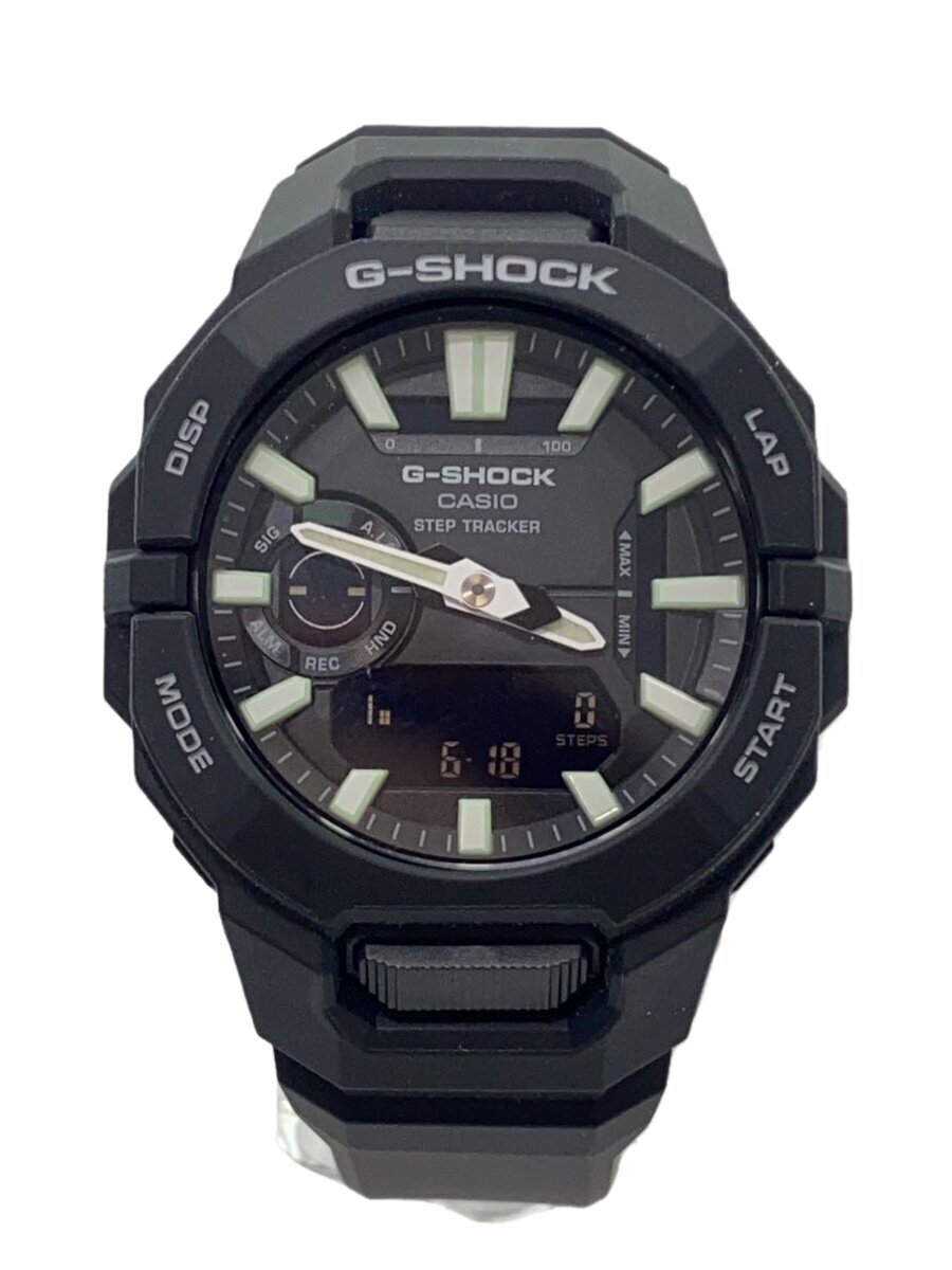 【中古】CASIO◆石英ウオッチ_G-SHOCK/デジアナ/天然ゴム/BLK/BLK【服飾雑貨他】