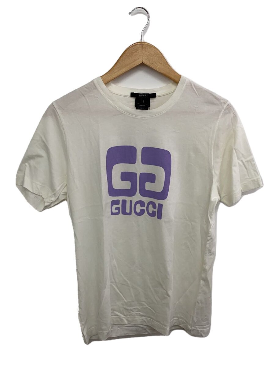 【中古】GUCCI◆Tシャツ/L/コットン/WHT/プリント/175729/25411【メンズウェア】|2nd STREET 店