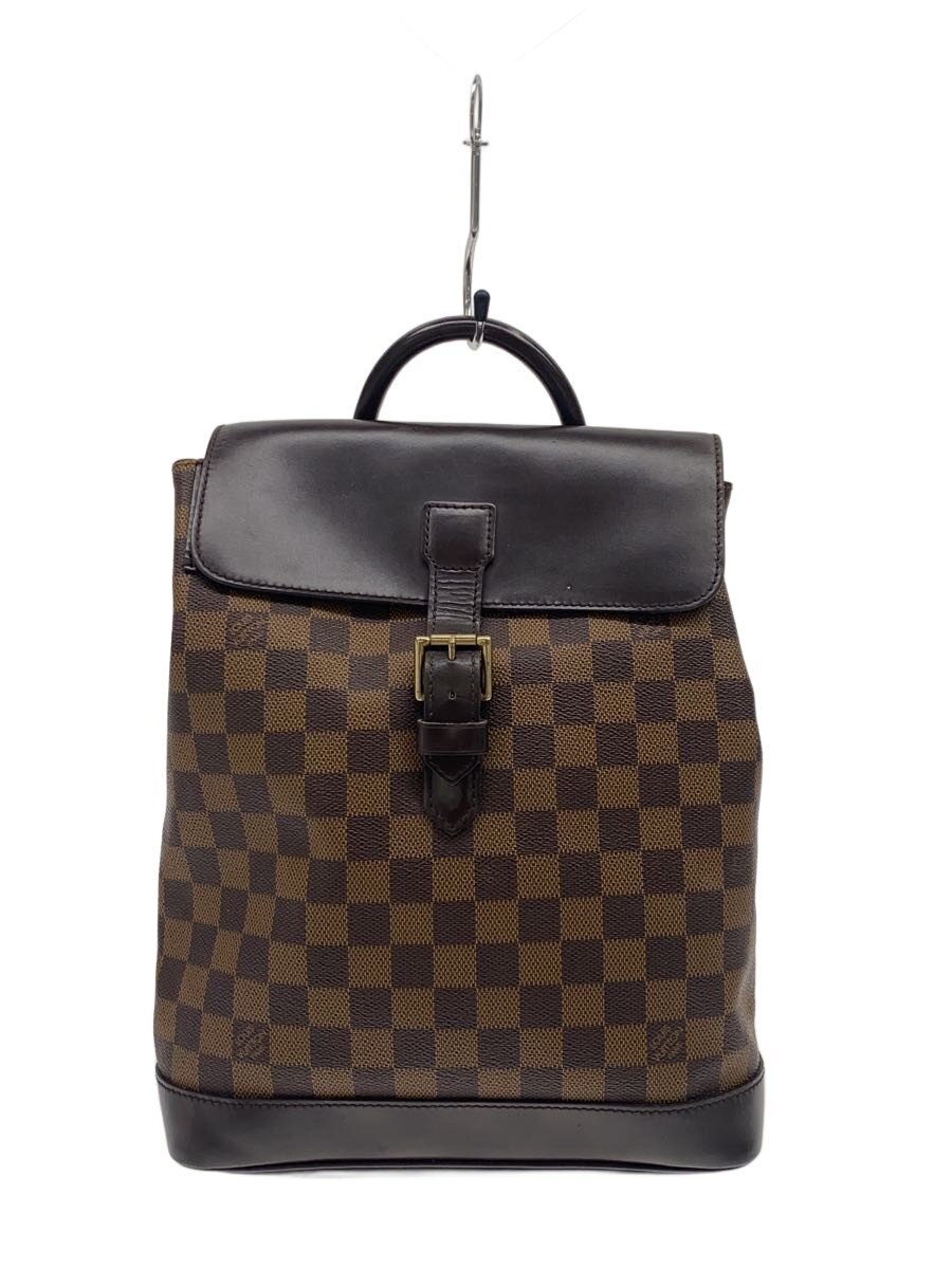 【中古】LOUIS VUITTON◆ソーホー_ダミエ・エベヌ/PVC/BRW//【御徒面子】