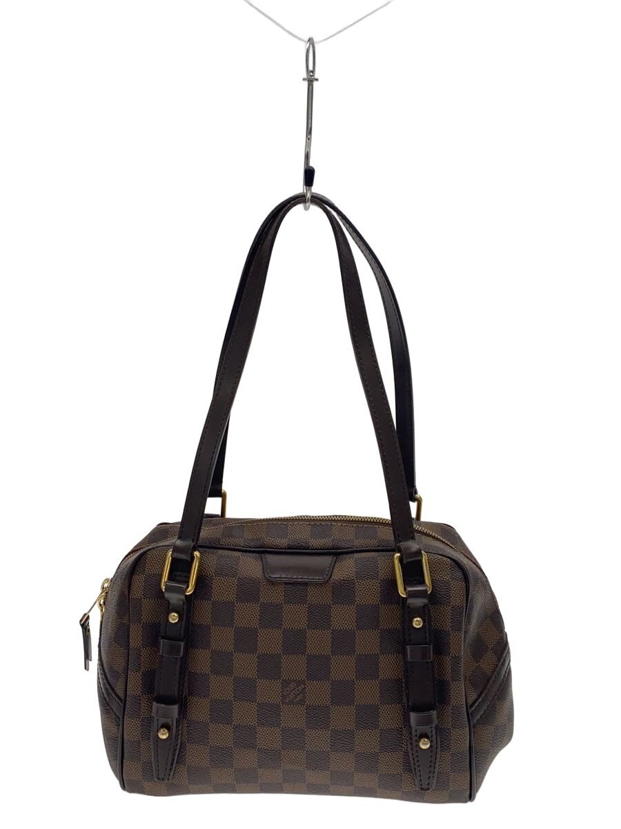【中古】LOUIS VUITTON◆リヴィントンPM_ダミエ・エベヌ/PVC/BRW【御徒面子】