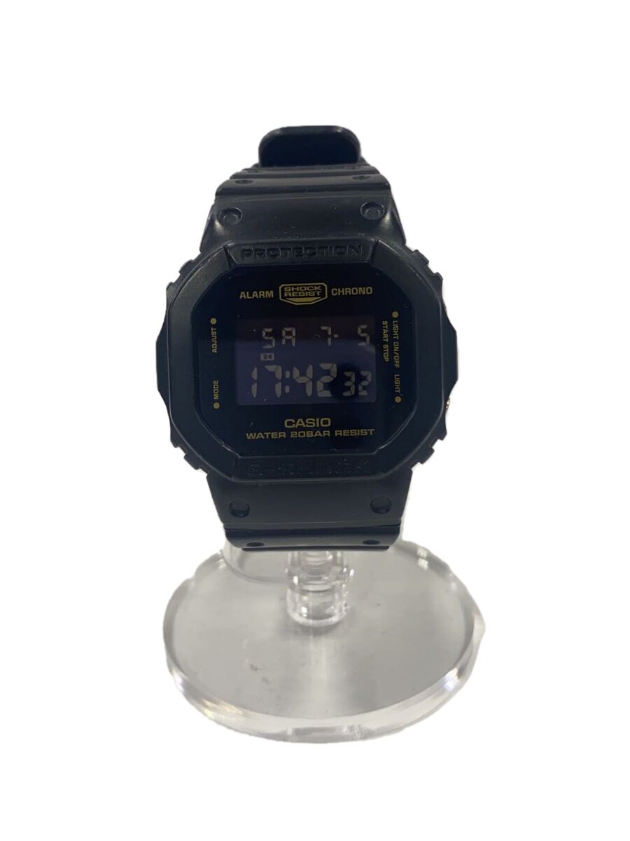 【中古】CASIO◆石英ウオッチ/デジタル/天然ゴム/BLK/BLK/DW-5600VT【服飾雑貨他】