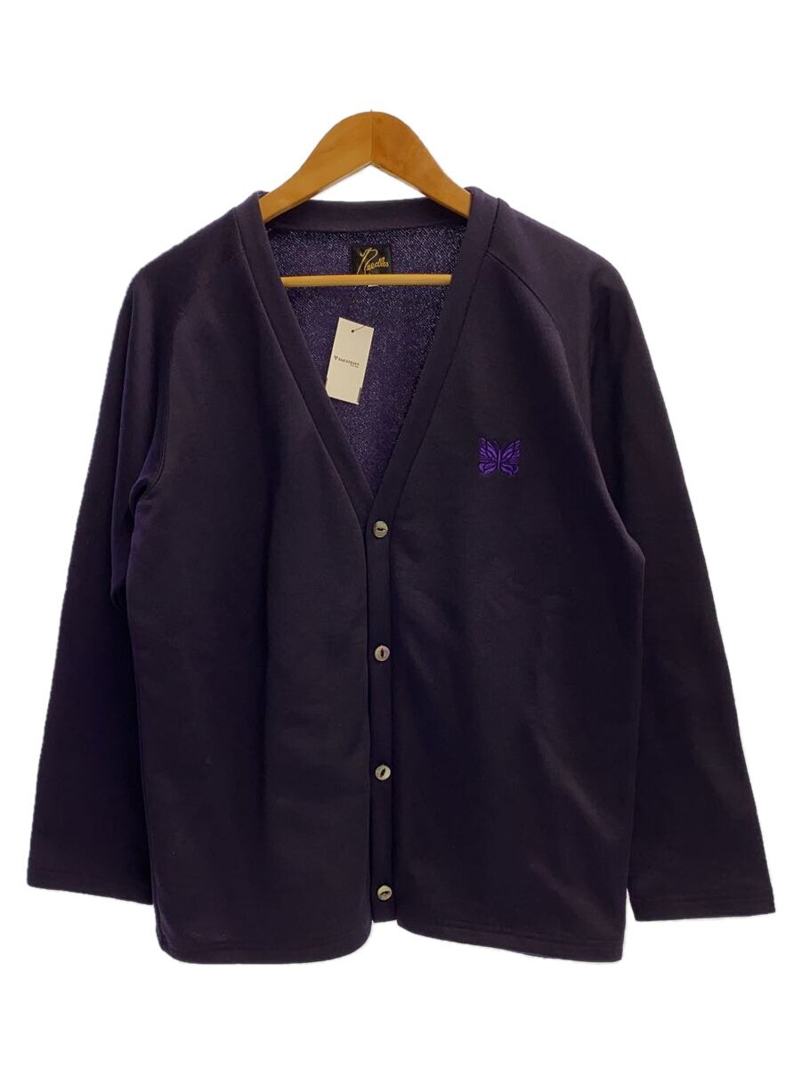 【中古】Needles◆V Neck Cardigan/ジレー/S/ポリエステル/パープル/OT246【メンズウェア】