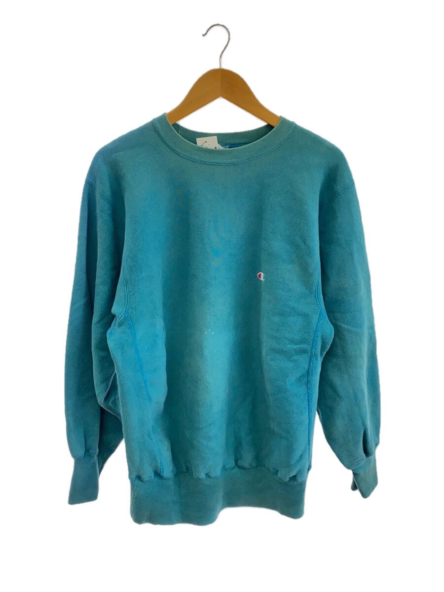 【中古】Champion◆汗水/XL/綿織物/BLU/90s/REVERSE WEAVE/色褪せ有【メンズウェア】