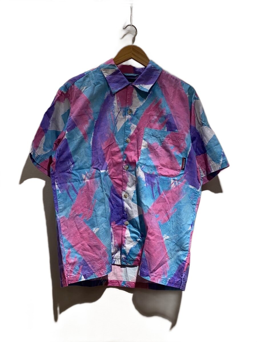 【中古】DESCENDANT◆STROKE TEXTILE SS SHIRT/半袖プルオーバー/S/綿織物/BLU【メンズウェア】