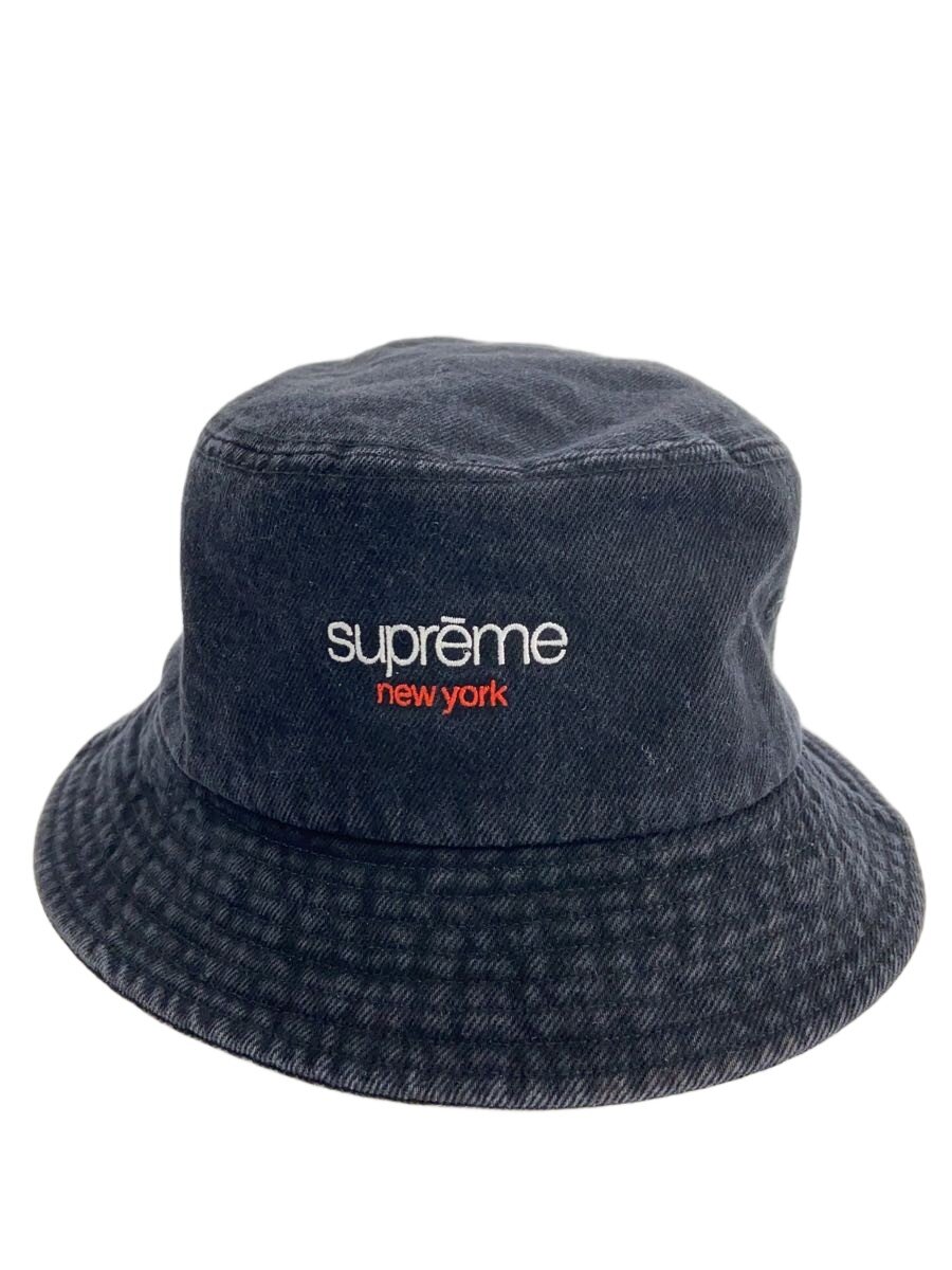 【中古】Supreme◆かぶり笠/--/ジーンズ/BLK/メンズ【服飾雑貨他】