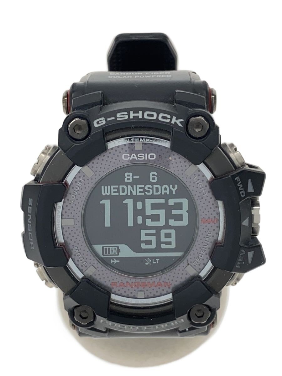 【中古】CASIO◆ソーラーウォッチ・G-SHOCK/デジタル/BLK【服飾雑貨他】