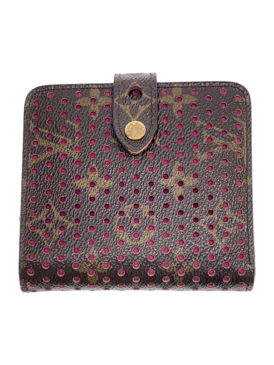 【中古】LOUIS VUITTON◆コンパクト・ジップ_モノグラム・ペルフォ_BRW/PVC/BRW/レディース【服飾雑貨他】 29,029円