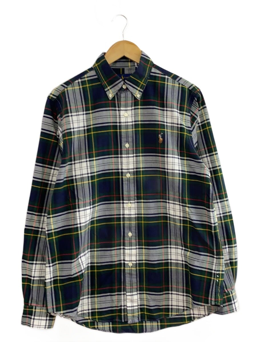 【中古】RALPH LAUREN◆緑であること×薄墨色/長袖プルオーバー/M/綿織物/GRN/照合のしるし//【メンズウェア】