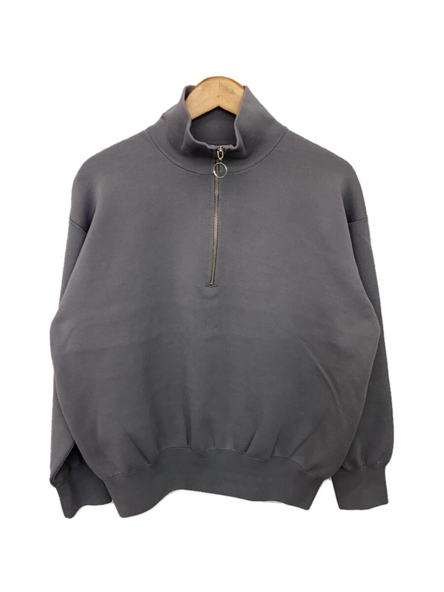 【中古】ノーブルプルオーバー/ハーフジップ/汗水/1/綿織物/GRY/無地/24FW-RT010【レディースお召しもの】