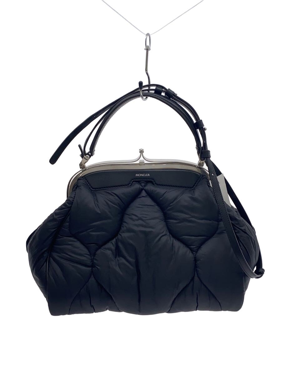 【中古】MONCLER◆1952 成人女性/キルティング/ハンドバック/ナイロン/BLK//【御徒面子】