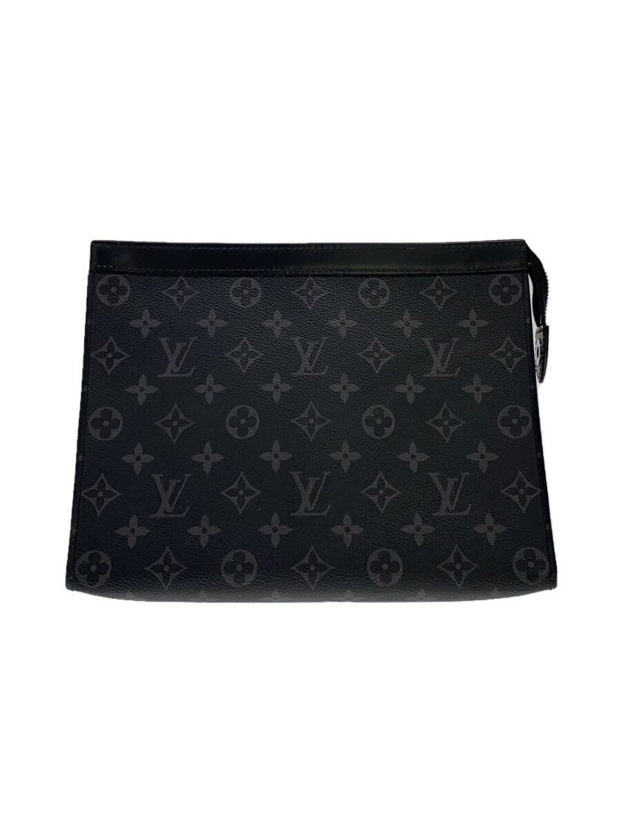 【中古】LOUIS VUITTON◆ポシェット・ヴォワヤージュ_モノグラム・エクリプス_BRW/PVC/BLK/総柄【御徒面子】