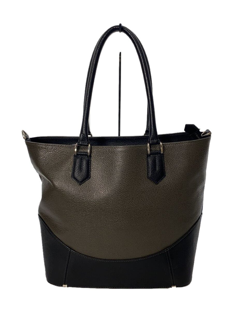 【中古】FIVE WOODS◆2WAY TOTE BAG GLAZE/トートバッグ/牛皮/GRY/39032【御徒面子】
