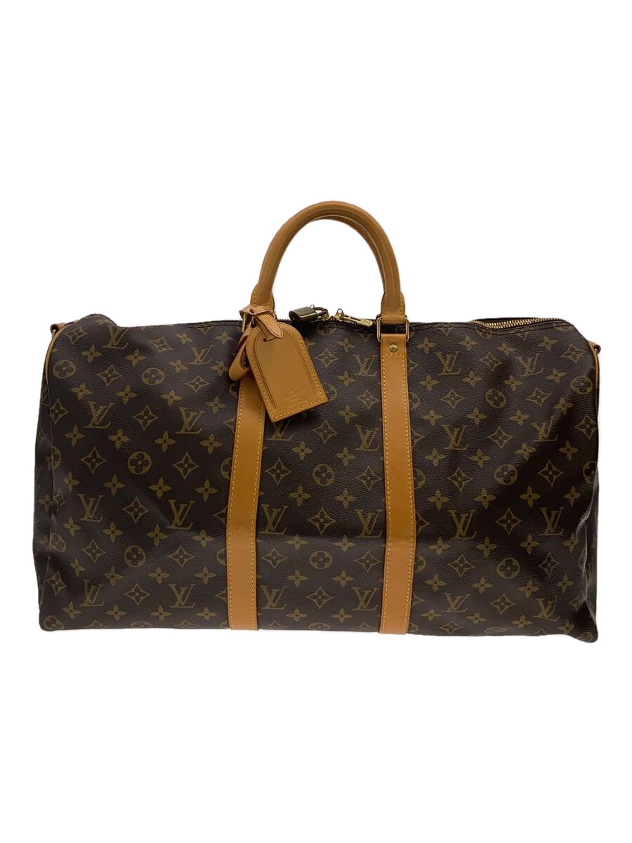 【中古】LOUIS VUITTON◆キーボル・バンドリエール50_モノグラムボストンバッグ/帆布/BRW/総柄/M41416//【御徒面子】