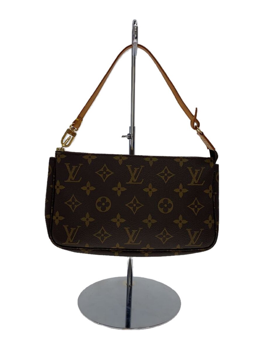 【中古】LOUIS VUITTON◆ジップサビ有/ポシェット・アクセソワール/PVC/BRW/総柄/M51980//【御徒面子】