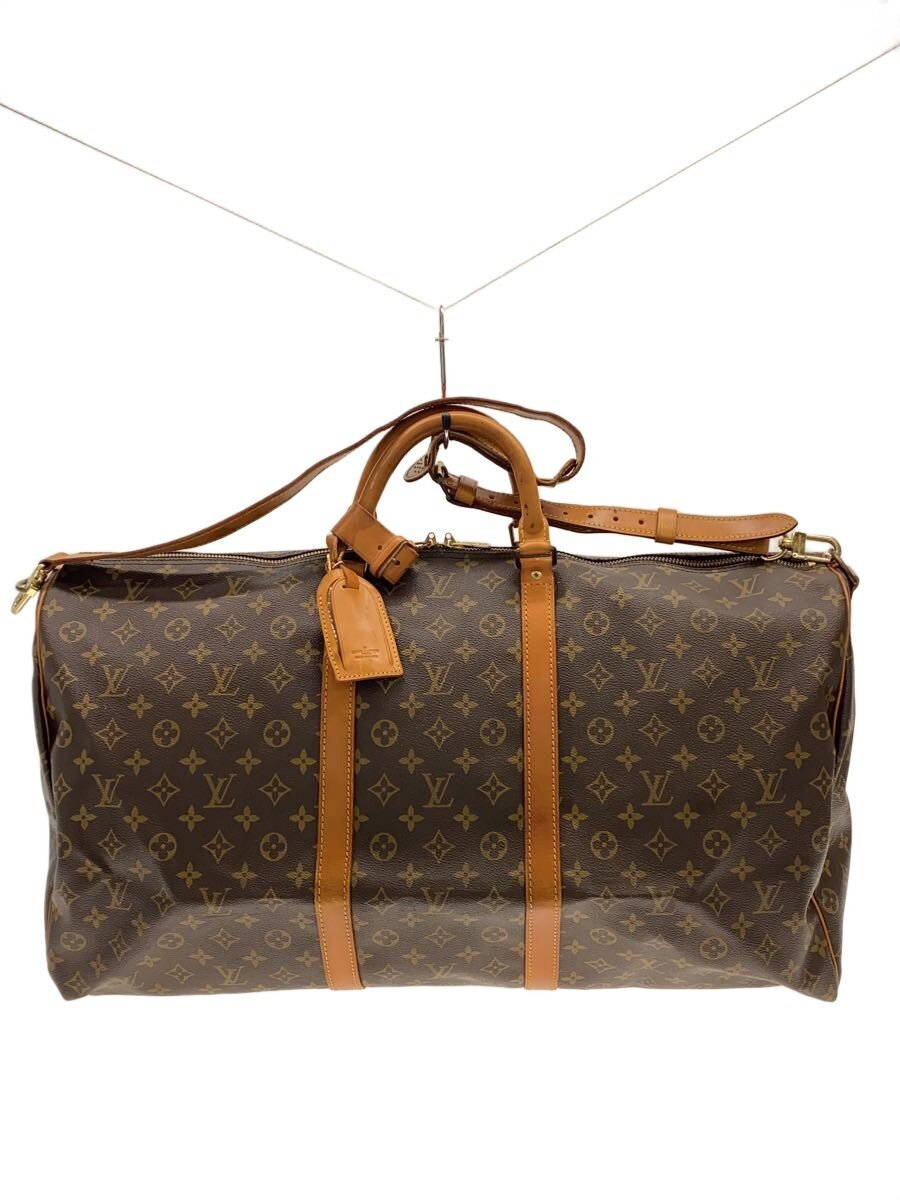 【中古】LOUIS VUITTON◆キーポル・バンドリエール60_モノグラム・帆布/PVC/BRW//【御徒面子】