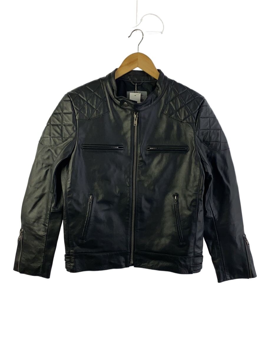 【中古】BOLINI◆レザージャケット・ブルゾン/48/牛革/BLK/無地【メンズウェア】｜2ｎｄ STREET 店 13,042円