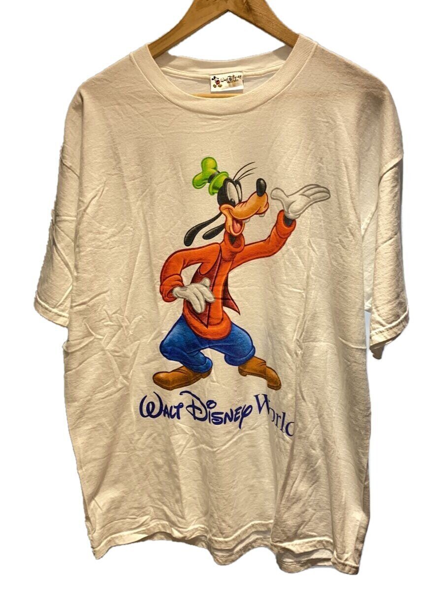 【中古】Disney◆グーフィー/USA製/プルオーバー/XL/綿織物/WHT//【メンズウェア】