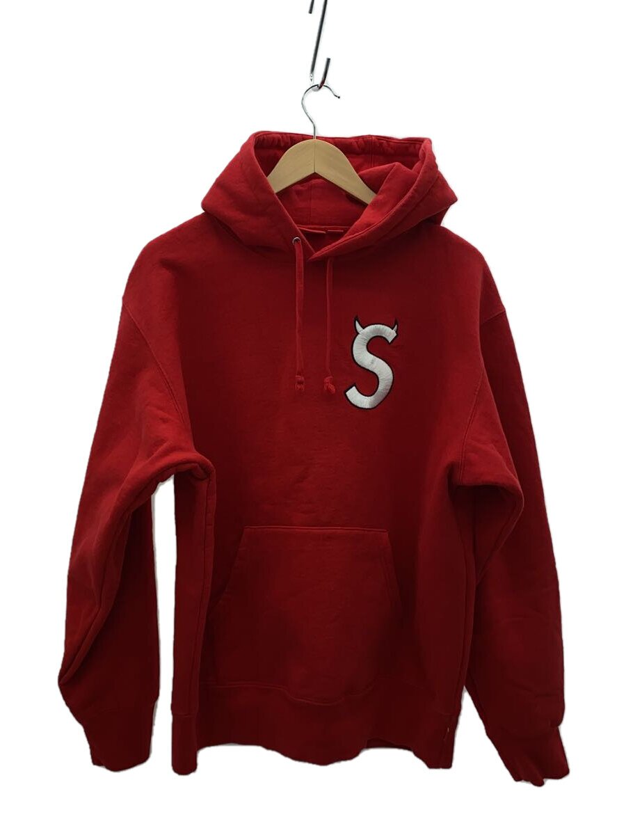 【中古】Supreme◆パーカー/M/綿織物/RED/無地【メンズウェア】