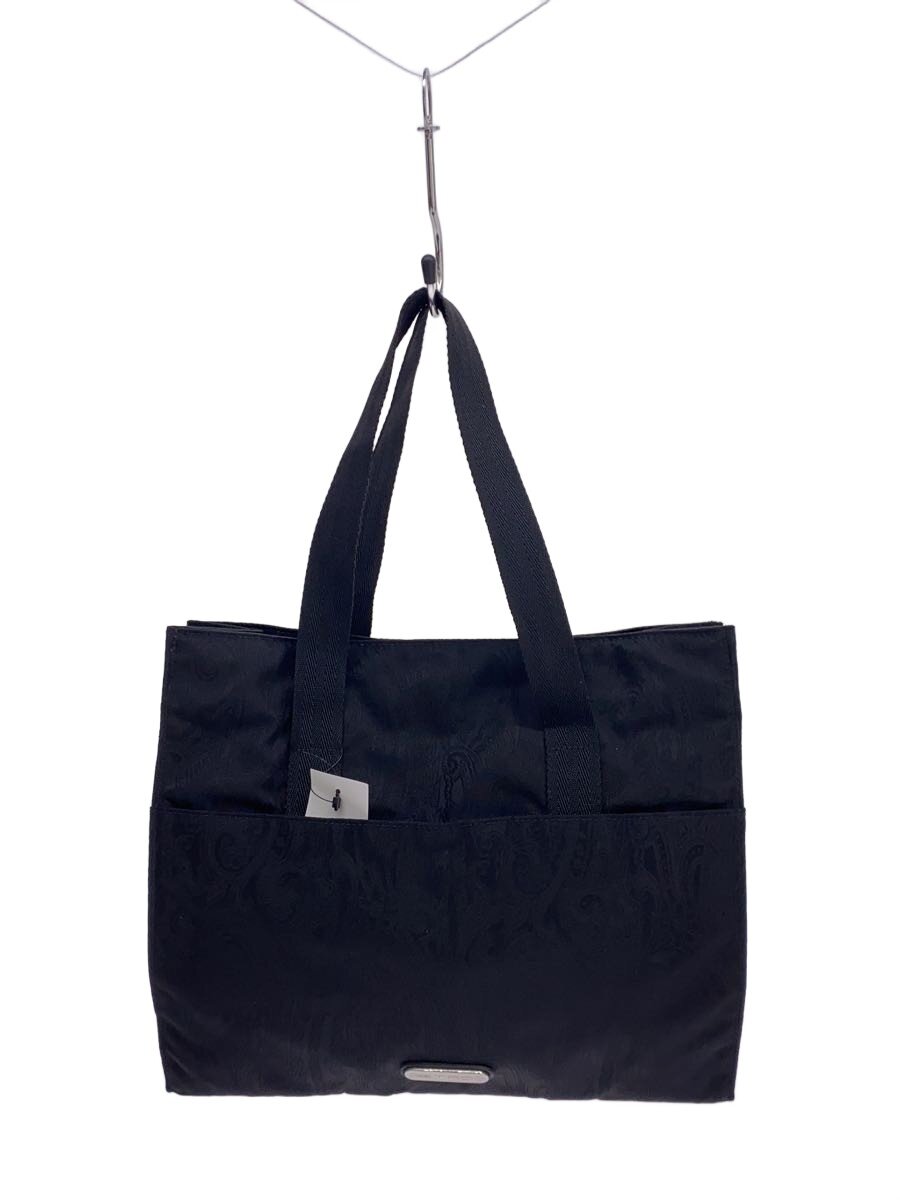 【中古】ETRO◆ハンドバック/ナイロン/BLK//【御徒面子】