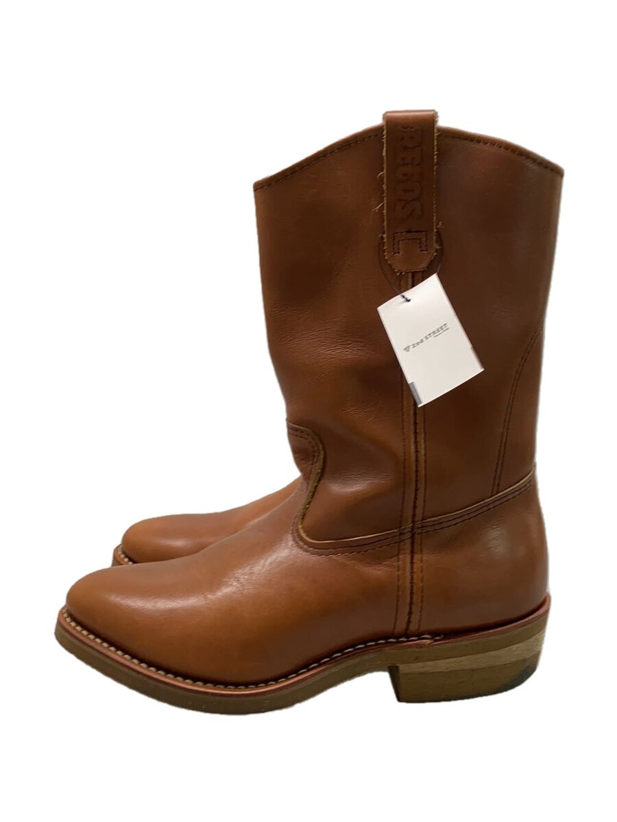 【中古】RED WING◆ペコスブーツ/US8/BRW/なめし革/8845//【シューズ】