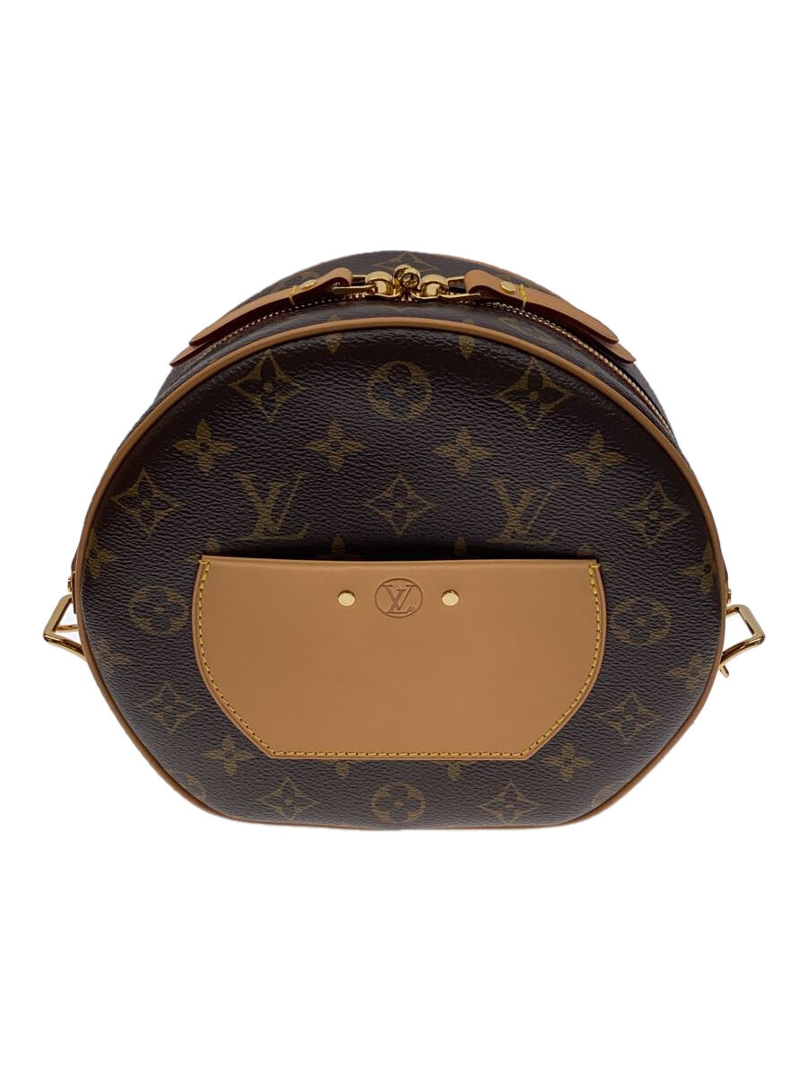 【中古】LOUIS VUITTON◆ボワット・シャポー・スープル_モノグラム・帆布_BRW/PVC/BRW【御徒面子】