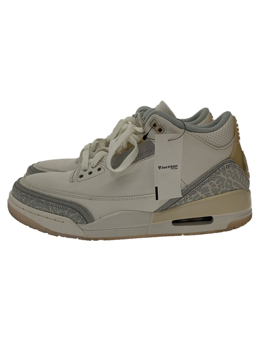 【中古】NIKE◆AIR JORDAN 3 RETRO CRAFT_エア湖 ジョーダン 3 レトロ 手工芸品/28糎/WHT/なめし革【シューズ】