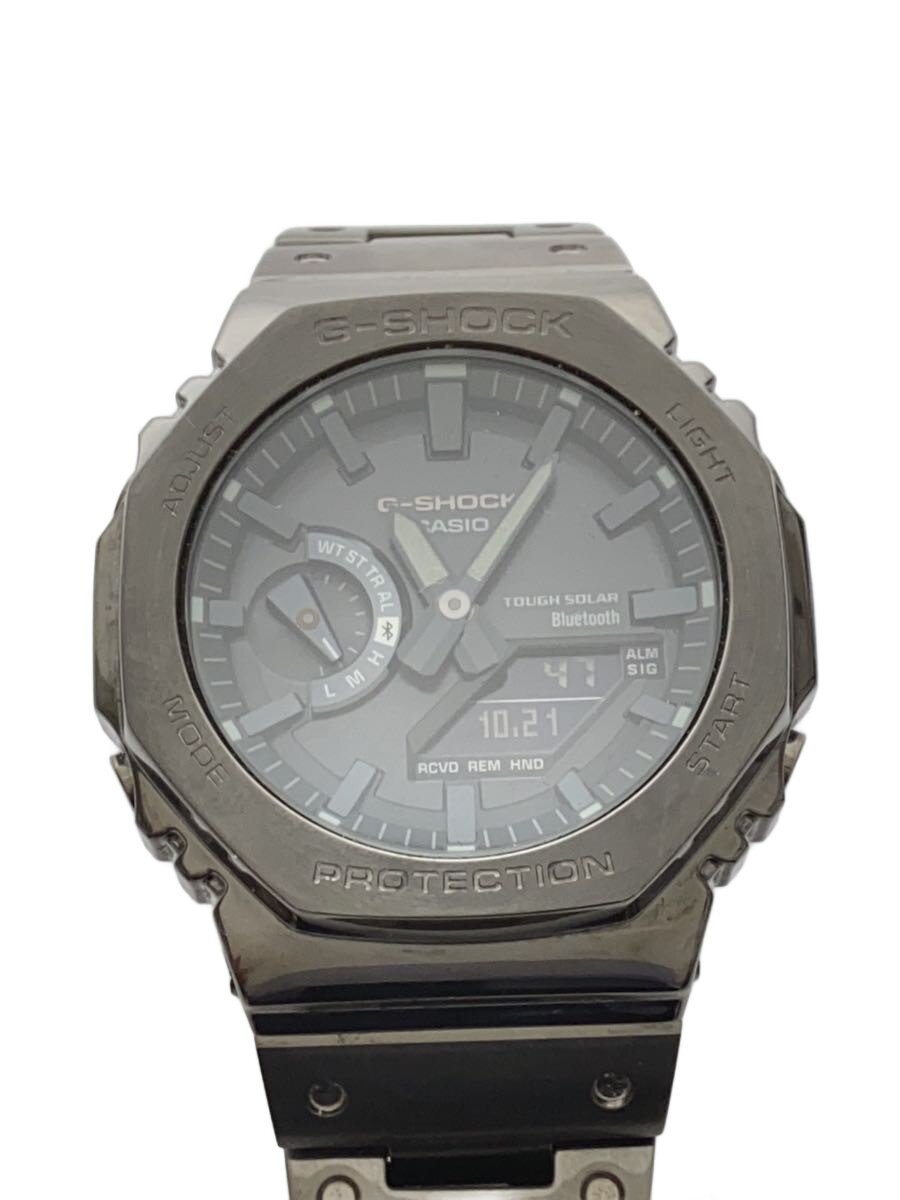 【中古】CASIO◆ソーラーウオッチ_G-SHOCK/デジタル/ステンレス鋼/BLK/BLK【服飾雑貨他】