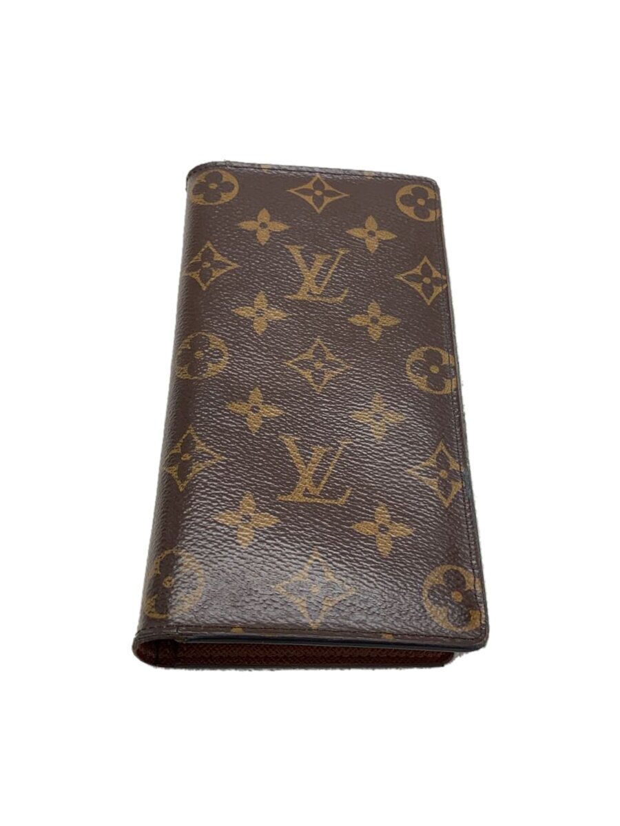 【中古】LOUIS VUITTON◆ポルト・フォイユ・ブラザ_モノグラム・キャンバス_BRW/PVC/BRW/レディース【服飾雑貨他】