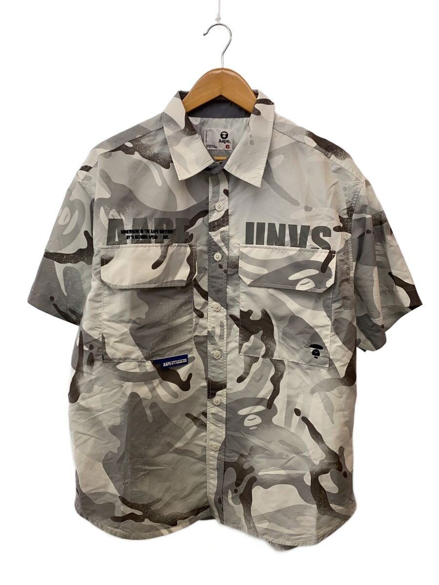 【中古】AAPE BY A BATHING APE◆半袖プルオーバー/M/ポリエステル/家鴨フラ/AAPSRM8528XAO【メンズウェア】