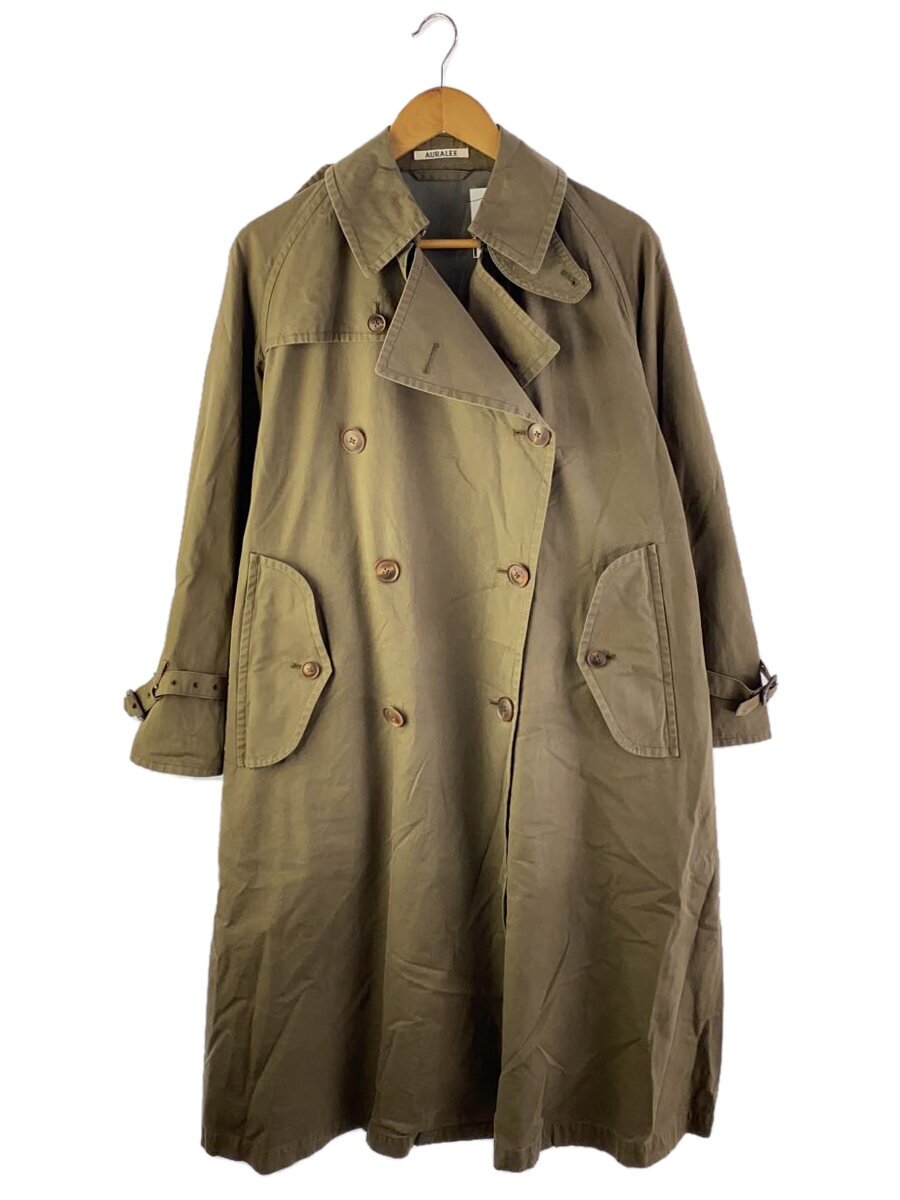 【中古】AURALEE◆ドライストレッチ2wayカラートレンチコート/トレンチコート/1/コットン/KHK/A9AC02CG【レディースウェア】｜2ｎｄ STREET 店