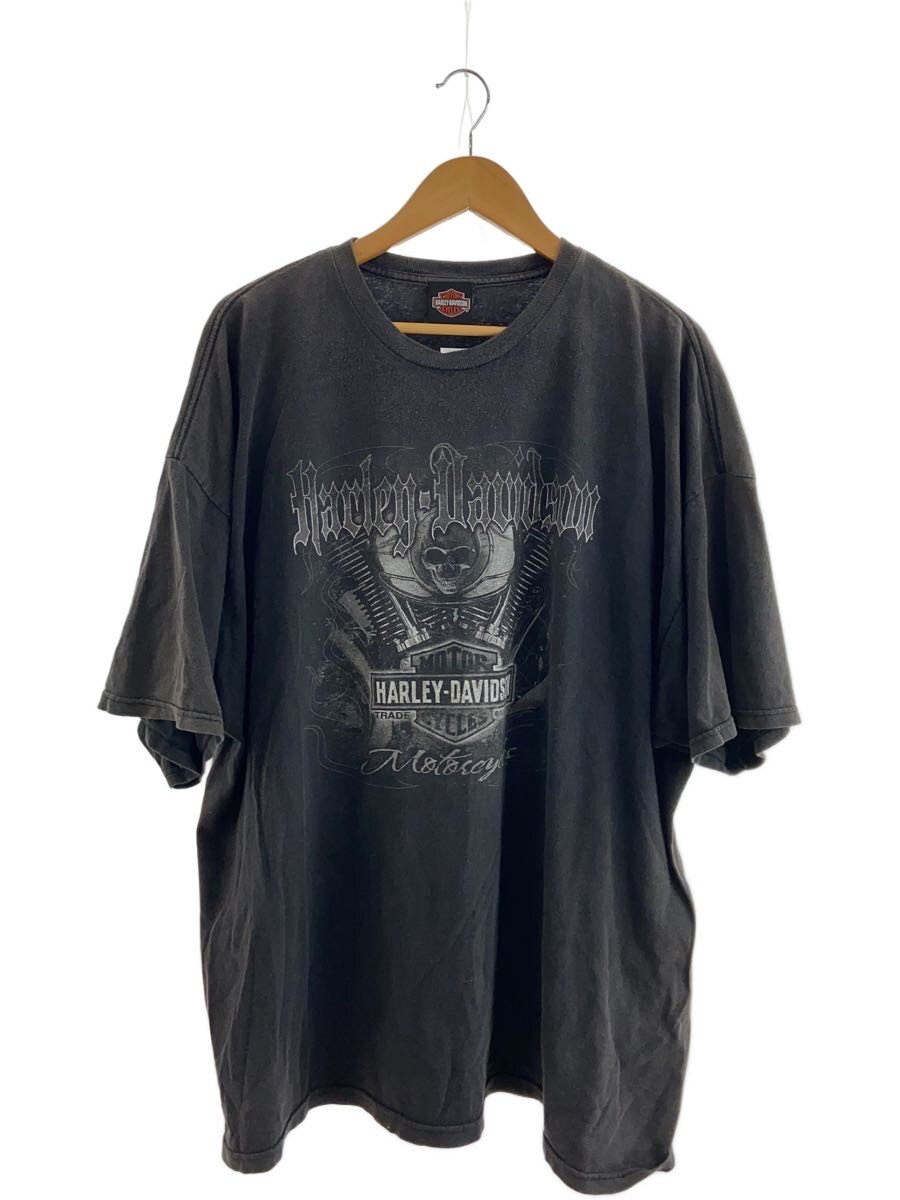 【中古】HARLEY DAVIDSON◆プルオーバー/--/綿織物/BLK/刷り上げる【メンズウェア】