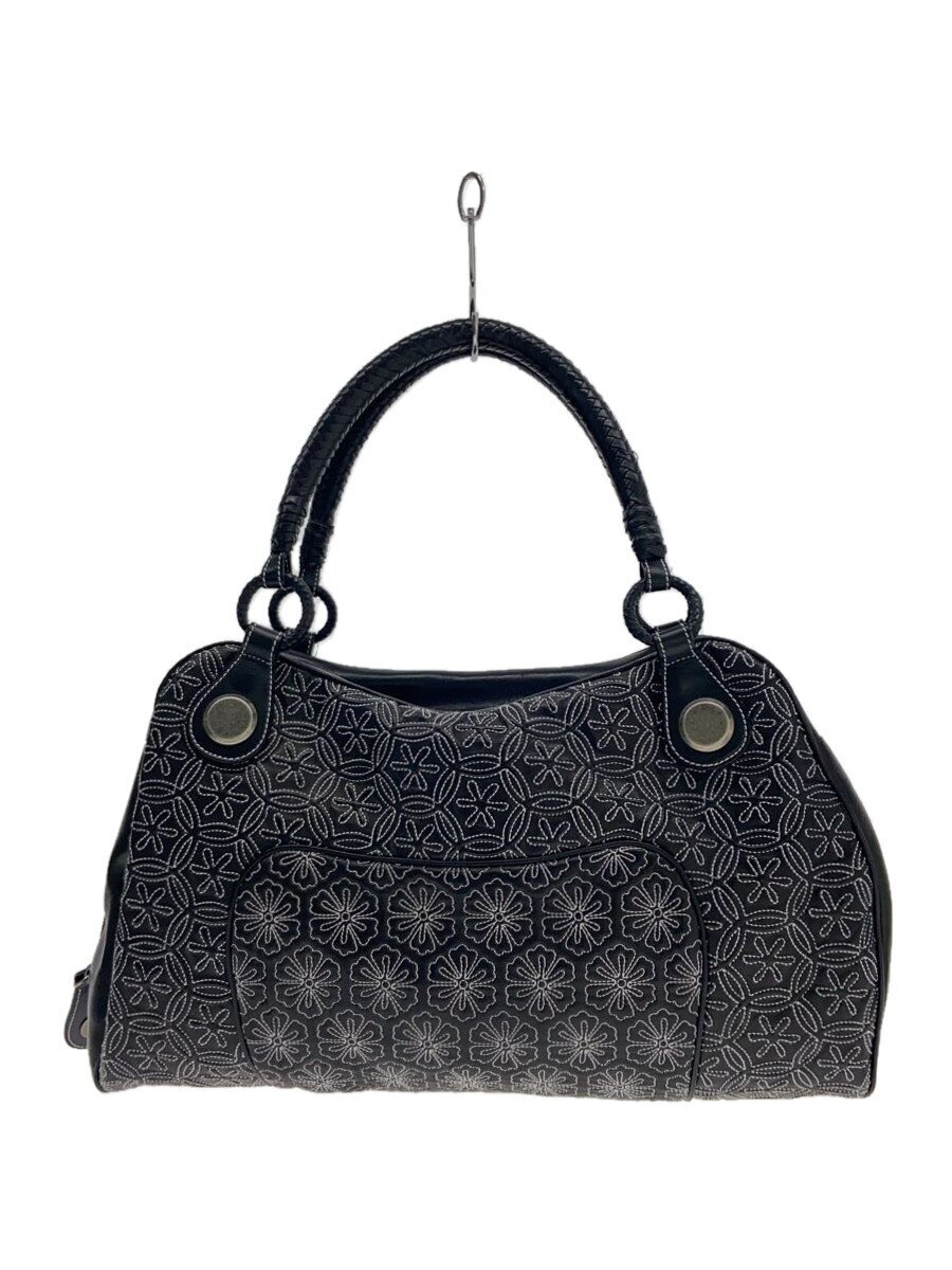 【中古】Alexander McQueen◆トートバッグ/なめし革/BLK/総柄/164821 204046//【御徒面子】