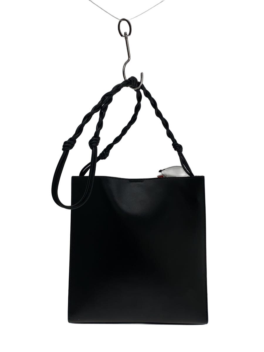 【中古】JIL SANDER◆Tangle/並み並み/ショルダーバッグ/なめし革/BLK/? NULL ?【御徒面子】