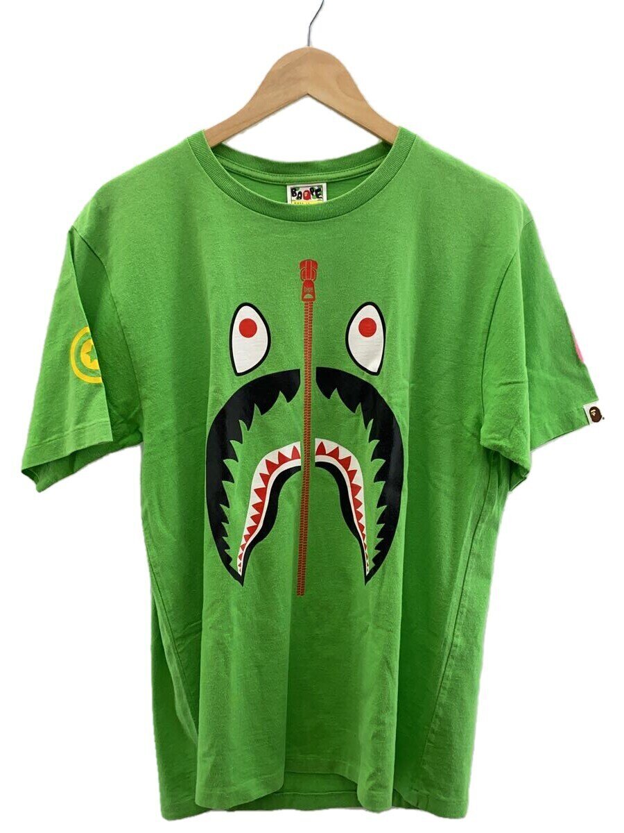 【中古】A BATHING APE◆プルオーバー/L/綿織物/GRN/シャーク【メンズウェア】
