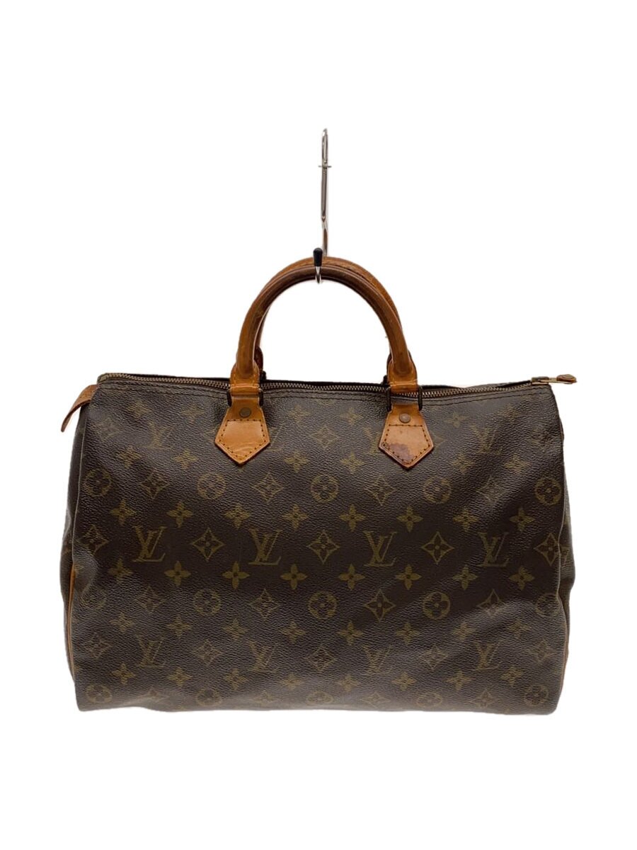 【中古】LOUIS VUITTON◆1)スピーディ35_モノグラム・帆布_BRW/PVC/BRW【御徒面子】