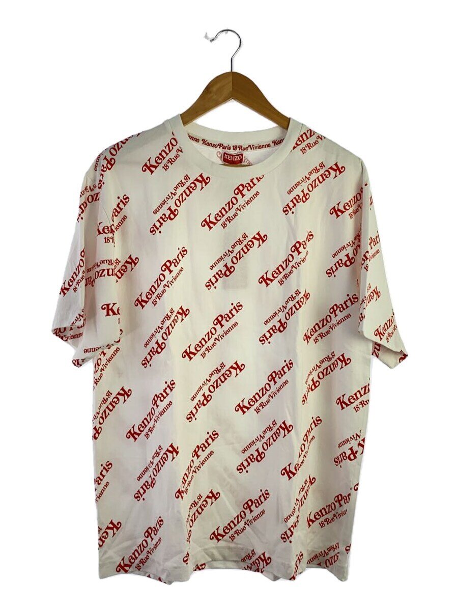 【中古】KENZO◆ティーシャツ/M/綿織物/WHT/総柄/FE58TS0044SY/? NULL ?【メンズウェア】